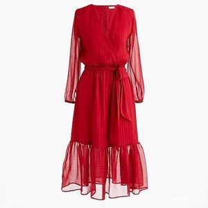 J. CREW CRINCKLE CHIFFON DRESS
